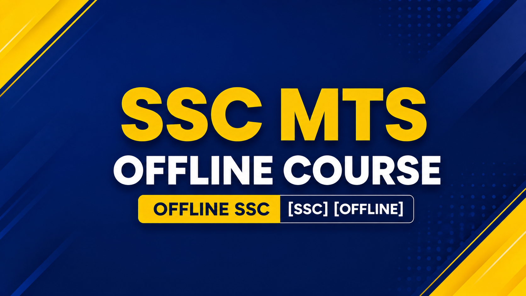 SSC MTS OFFLINE COURSE